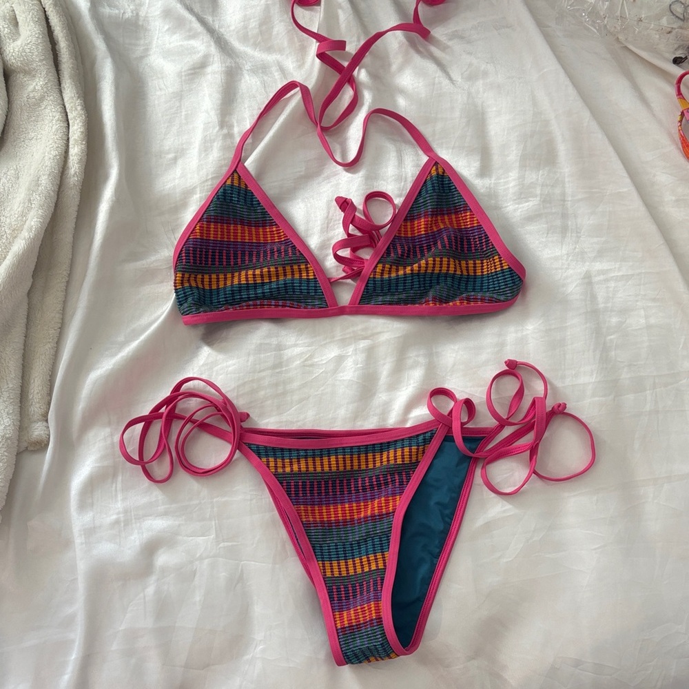 Blackbough Multicolor Striped Bikini